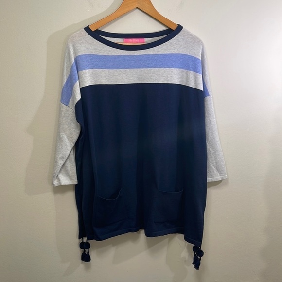 Lilly Pulitzer Elba Sweater. Moonlight Colorblock. Size M. - Picture 1 of 12